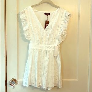 Cutest white eyelet romper for summer!